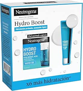 Neutrogena Rutine Hydro Boost Hydrating Facial Water Gel (50ml) and Eye Contour (15ml) Gift Set for 24h Intense Hydration with Hyaluronic Acid