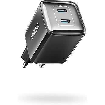 Anker Cargador USB C Carga Rapida 47W, Cargador Samsung Carga Rapida 523(Nano 3),Compacto con 2 Puertos GAN para iPhone 17/17 Pro/17/16 Pro Max/15 Air,Galaxy,Pixel 4/3,iPad/iPad Mini
