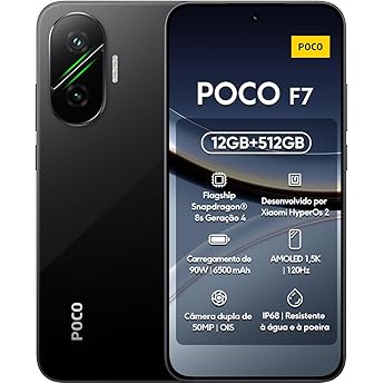 XIAOMI POCO F7 Pro - Smartphone de 12+256GB, Cámara Dual de 50 MP con OIS, Pantalla de 6,67 2K Flow AMOLED 120 Hz, Snapdragon 8 Gen 3, Hypercharge 90W, Cargador no Incluido, Negro (Versión ES)