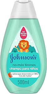 Johnson's Baby No More Pulling Shampoo for Children and Babies, Leaves Hair Soft and Manageable, Detangles Long or Curly Hair, 500 ml