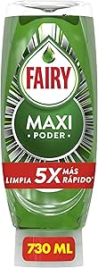 Fairy Maxi Power Dishwasher Liquid 730 ml, Easy and Effortless Cleaning Even in the Greatest Pots and Pans