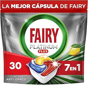 Fairy Platinum Plus All In One Dishwasher Capsules Lemon, 30 Capsules, Packaging May Vary