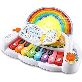 VTech-Baby Piano Multicolor Banda Musical, Juguete bebés +9 Meses, Piano Interactivo Desmontable, Evolutivo, Teclas con Luces y Sonidos, Enseña Números, Colores y Animales, Versión ESP