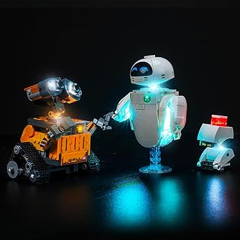 LEGO | Disney Pixar Wall-E y Eve - Kit de Maquetas para Adultos - Robots de Ladrillos con Figuras de M-O y HAL - Decoración para el Hogar - Regalo Coleccionable para Fans de la Película 43279