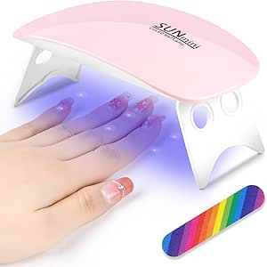 URAQT Professional UV LED Lamp for Semi-Permanent Gel Nails, Portable Folding Machine, USB Dryer for Home and Salon, Ideal for Home and Salon, Ideal for Nail Gel and All Types of Manicure