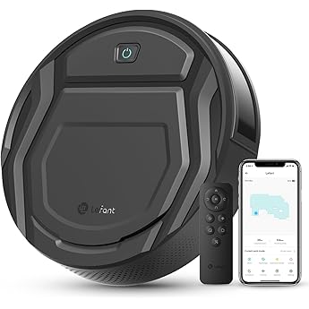 LEFANT M210P Robot Aspirador 2200Pa, Aspirador Robot Autonomía de 120 Min, WiFi/App/Alexa, Sensor de Anticolisión/Caída Navegación Inteligente, Delgado y Silencioso, 6 Modos de Limpieza