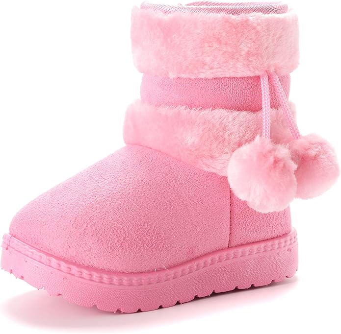 Botas de Nieve para Niños Invierno Felpa Botines Calentar Botas de Nieve Bebés Antideslizantes Zapatos Botas