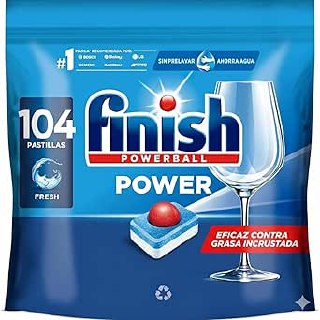 Finish Powerball Power All in 1 Dishwasher Tablets All in 1 - Value Pack 104 Tablets