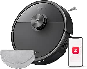 roborock Q7 M5 2-in-1 10000Pa Robot Vacuum Cleaner and Floor Mop, Robot Vacuum with Dual Anti-Tangle, PreciSense LiDAR Navigation, App Controlled and Voice Command (Black Set)