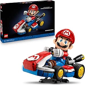 LEGO Mario Kart: Mario and Standard Kart - Model Car for Adults with Articulated Figure - Nintendo Set for Video Game Fans - Gamer Gift 72037