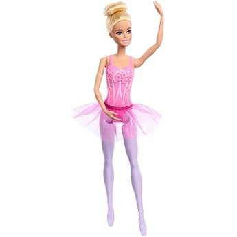 Barbie Dreamtopia Bailarina con Luces Muñeca Rubia articulada con tutú Rosa e iluminación mágica, Juguete +3 años (Mattel HLC25)
