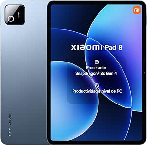XIAOMI Pad 8 – 11.2 Inch 3.2K Tablet (Snapdragon 8s Gen 4, 8GB RAM, 128GB ROM, WiFi 7 + Bluetooth 6.0, 9200 mAh Battery, Charger Not Included), Blue (ES Version)