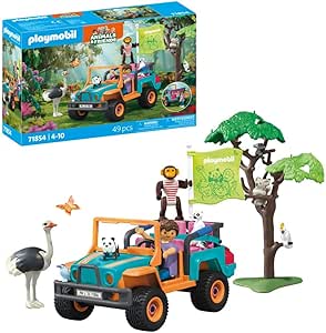 PLAYMOBIL | Animals & Friends | Jeep Multicolor | Toy for Ages 4+ | Ideal Gift for Kids | Stimulates Creativity | with Figures, Vehicle & Accessories | 71854