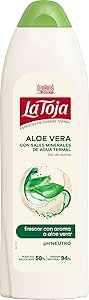 La Toja Aloe Vera Shower Gel Cream, Optimal Care for All, Soft, Elastic and Smooth Skin, 600 ml
