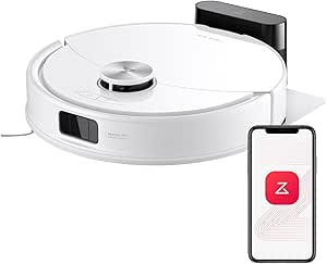 roborock Q10 S5 Robot Vacuum Cleaner and Floor Mops 10000Pa HyperForce Suction, Robot Vacuum with Dual Anti-Tangle, PreciSense LiDAR Navigation, Reactive Tech Obstacle Avoidance, White