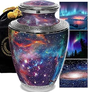 Galaxy Cremation Urns for Adult Ashes Medium Small Large Size Cremation Urns for Ashes Galaxy Urn Adult Funeral Burial Home