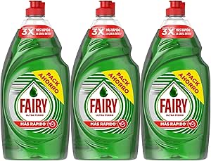 Fairy Ultra Power Original Dishwasher Liquid 900ML Effective Formula Leaves Dishes Shimmering, Awesome Anti-Grease Power (3 Pack)