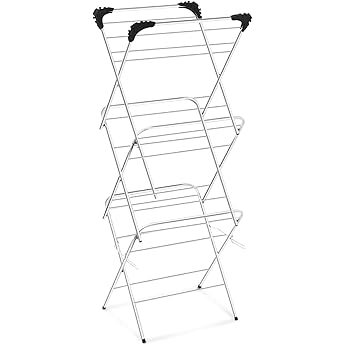 Tendedero plegable vertical extensible aluminio | Tendedero de ropa interior exterior | Ajustable en altura y anchura | Tendedero portátil compacto resistente | Drying rack 4 niveles Espacios pequeños