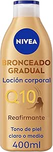 NIVEA Q10 Firming Body Lotion + Self Tanning (400ml), Body Moisturizer with Coenzyme Q10, Tanning Cream for Light to Medium Skin Tone