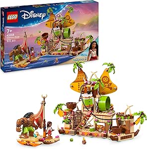 LEGO | Disney Vaiana 2 Barge of the Kakamora - Toy Ship with Treasure for 7+ Year Old Girls and Boys - Mini Moana Doll and Maui Figure - Collectible Birthday Gift for Fans 43258
