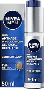 NIVEA MEN Hyaluron Anti-Aging Moisturizing Facial Gel (1 x 50 ml) - Firming Gel Reduces Wrinkles - Gel for Men with Hyaluronic Acid