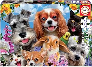 Educa - 200 Pet Selfie, Puzzle Composed of 200 Large Perfectly Finished Pieces, Approximate Puzzle Measure, 40 x 28 cm, From 6 Years (19293)