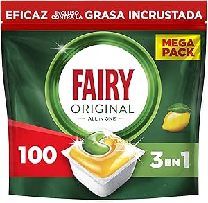 Fairy Original All In One Lemon Dishwasher Capsules, 100 Capsules