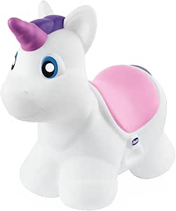 Chicco Unicorn Inflatable Unicorn Mountable Easy to Inflate with Manual Pump Included for Play Indoor and Outdoor Soft Material Durable and Easy to Clean 18 Months-5 Years