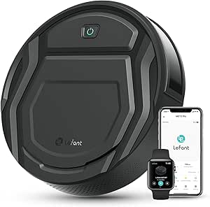 Lefant M210P Robot Vacuum Cleaner 2200Pa, Robot Vacuum Cleaner Autonomy of 120 Min, WiFi/App/Alexa, Anti-Collision/Fall Sensor Smart Navigation, Slim and Quiet, 6 Cleaning Modes