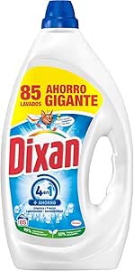 Dixan Total+ 4-in-1 Gel (1 x 3800 ml), Liquid Washing Machine Detergent for Light and White Clothes, Laundry Detergent with High Power Stain Remover, Fresh Feel, Giant Format, 85 Washes
