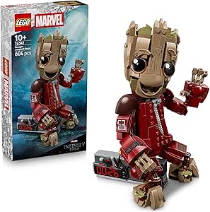 LEGO | Marvel Groot in Raider Suit - Collectible Superhero Toy - Bedroom Decor - Birthday Gift for 10+ Year Old Boys & Guardians of the Galaxy Fans 76341
