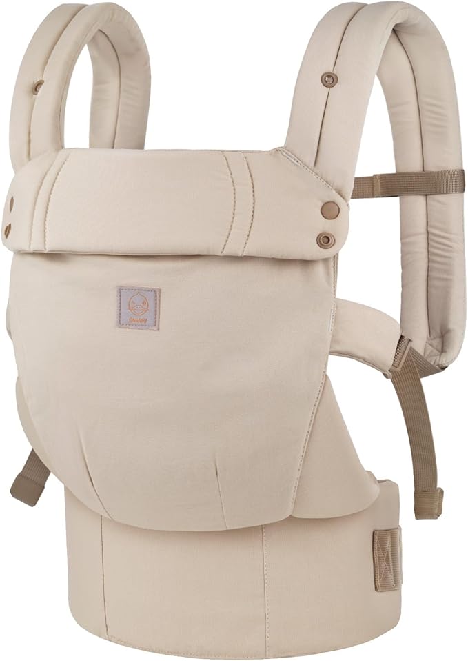 GAGAKU Mochila Portabebés, Ergonómica Portabebes, para Bebés de 3,2 a 15 kg, Advanced 4 in 1 con Porteo Bebe, Ajustable Cómodo y ligero, para transportar en el abdomen y en la espalda, Caqui