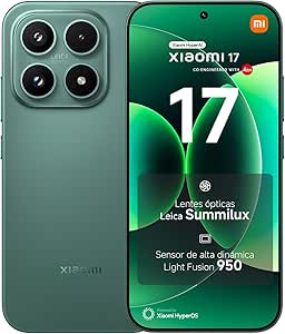 XIAOMI 17 - 12+512GB Smartphone, Leica Summilux Optical Lenses, Snapdragon 8 Elite Gen 5, HyperAI, 1 Year Extra Warranty, Charger Not Included, Green (ES Version)