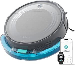 Lefant M310 Ultra Robot Aspirador y Fregasuelos 3 en 1, 6000Pa, 170 Min, Evasión PSD 190°, Mapeo Láser ToF, Detecta Alfombras, WiFi/App/Alexa/i Watch, Gris