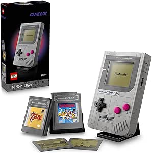 LEGO Super Mario Game Boy Nintendo Exhibition Set - Adult Model Kit with 2 Video Game Cartridges Inc. Zelda: Link's Awakening and Super Mario Land - Gift for Gamers 72046