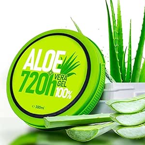 Aloe Vera Gel 720h, Highest Quality, Organic Agriculture in Spain - Fast Absorption, Non-Sticky, 100% Natural, No Artificial Thickeners - Sunburn Relief, 300 ml