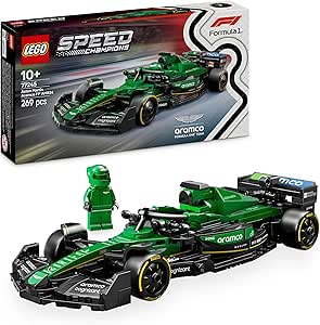 LEGO Speed Champions Aston Martin Aramco F1 AMR24 Racing Car Toy, Formula 1 Vehicle Model with Mini Pilot Figure, Gift for Boys and Girls 10 Years Old and Over 77245