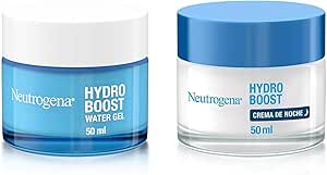 Neutrogena Hydro Boost Facial Hydration Routine with Water Gel (50ml) and Night Cream (50ml), 2x Facial Moisturizer for 24h Hydration and Regeneration with Hyaluronic Acid