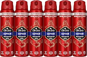 Old Spice Captain Body Deodorant Spray For Men 150ml, Fresh 24 Hours, Every Day With Daily Use, Long Lasting Perfume, Exceptional Fragrance, Protection Against Bad Smell