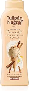 Tulip Black - Bath Gel Merengada Milk and Cinnamon, Nourishing and Moisturizing, Shower Gel with Sweet Fragrance, 650 ml