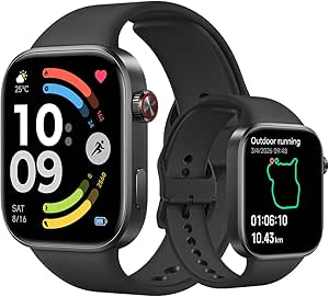 XIAOMI Redmi Watch 6, Reloj Inteligente Mujer y Hombre, Pantalla AMOLED 2.07'', Monitoreo cardíaco, sueño y estrés, 150+ Modos Deportivos, 24 Días de Batería, 5ATM, GPS, iOS & Android, Negro