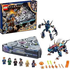 LEGO 76156 Marvel Rise of Dome, Superheroes Spaceship Building Toy from the Eternals Movie with 2 Figures