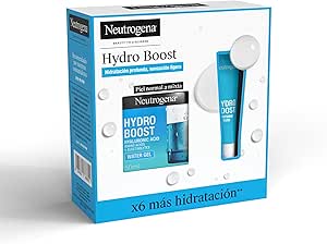 Neutrogena Rutine Hydro Boost Hydrating Facial Water Gel (50ml) and Eye Contour (15ml) Gift Set for 24h Intense Hydration with Hyaluronic Acid