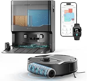 Lefant Robot Aspirador y Fregasuelos,20000Pa,120min,Mapeo de suelos múltiples,Prevención de obstáculos,Ruta de limpieza extraancha,Antienredos,Navegación LiDAR,Anticolisión,Alexa/App/i Watch/2,4G/5GHz