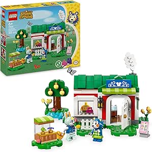LEGO Animal Crossing Handy Sisters Clothing Store Building Set, Hedgehog and Rabbit Toy Figures, Gift for Girls, Boys and Video Game Gamers Ages 6 and Up 77055
