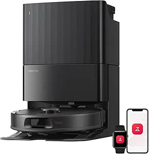 roborock Qrevo S Pro Robot Vacuum Cleaner (Upgraded Version of QV 35A) 18500Pa Suction, All-in-One Base, 2.7L Dust Bag, Anti-Tangle System, Obstacle Avoidance, Black