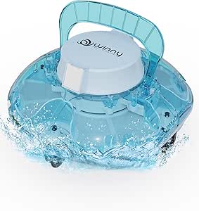 WINNY POOL CLEANER Winny 200 – Wireless Robot Pool Cleaner, Double Filtration, Auto Parking, 80 Min Autonomy, Pools Desmont. up to 60 M², Compact and Lightweight (Navy Blue-White)