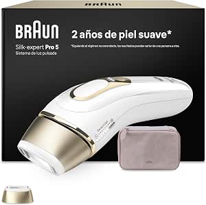 Braun Silk·expert Pro 5 Pulsed Light Epilator, IPL, Laser Hair Removal at Home for Face and Body, Hair Removal, Laser Epilator for Women and Men, with 1 Head and Bag, PL5100