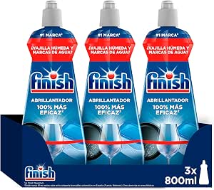 Finish Powerball Dishwasher Polish, Dry Dishwasher, Shiny and Non-Marking – 3 x 800 ml – Total 600 Washes