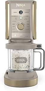 Ninja CREAMi Deluxe Multifunction Fridge with 2 Tubs, 10 Programs, Makes Ice Cream, Gelato, Sorbet, Frozen Yogurt, Smoothie, Slushie and More, 2 Flavors in 1 Option, Golden Stone, NC502EUSTGD